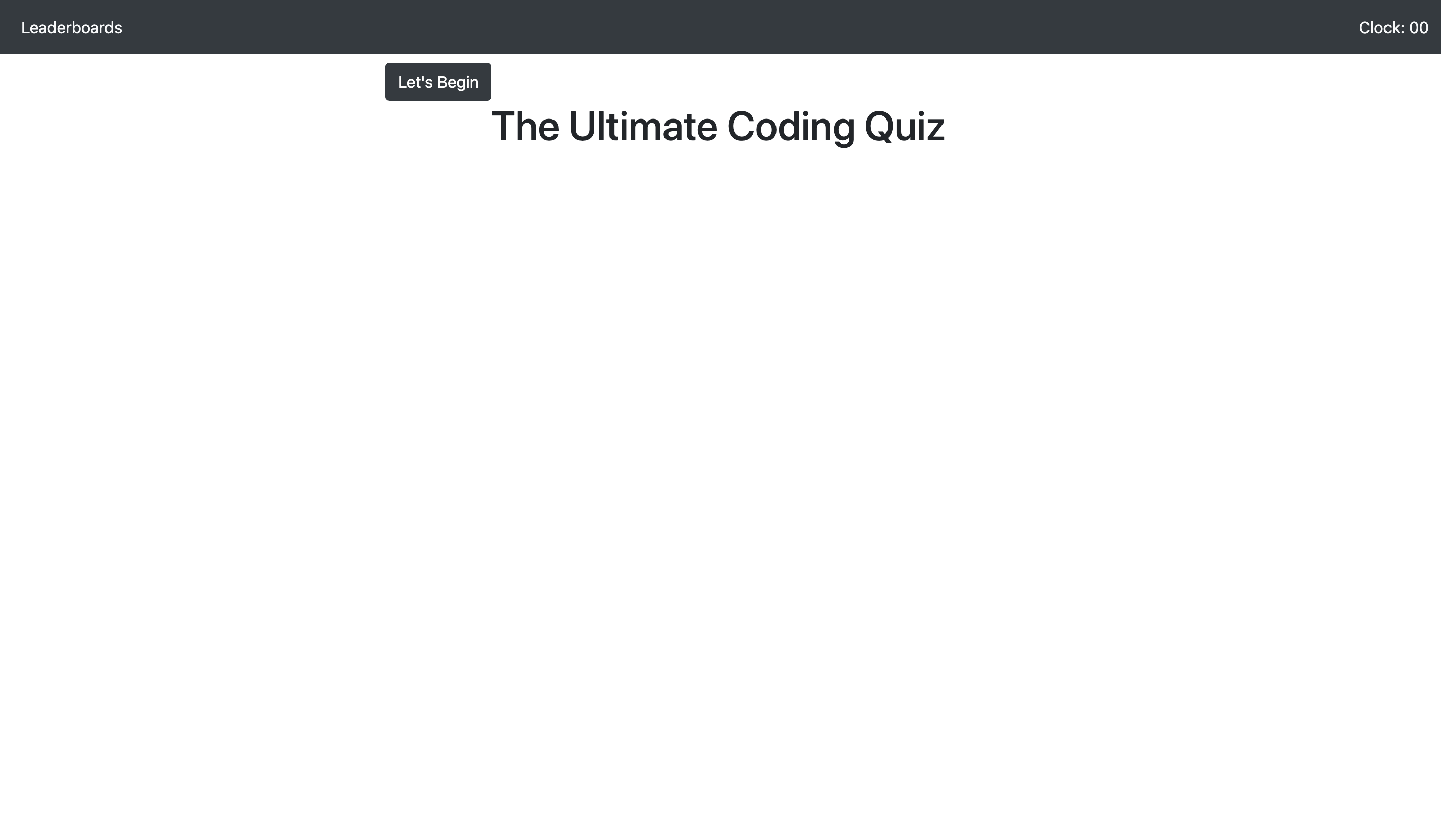 Coding Quiz