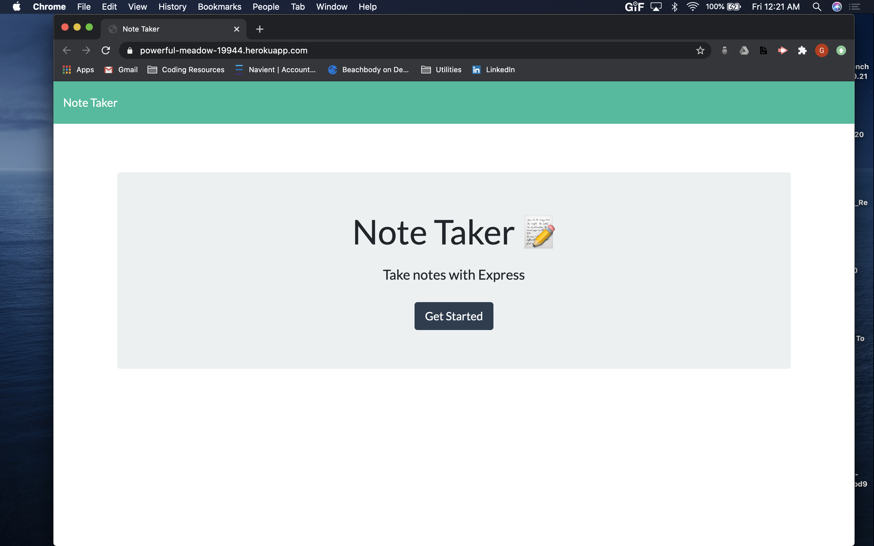 Note Taker Heroku