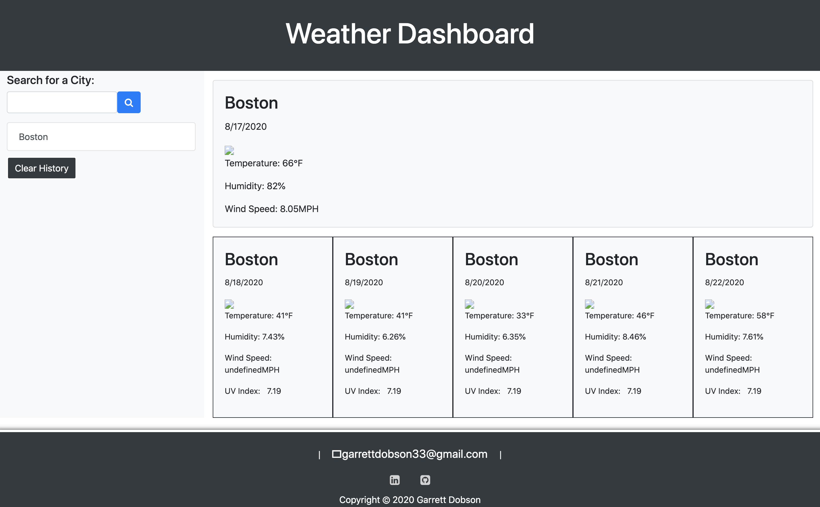 Weather Dashboard